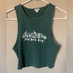Green NYC tank top